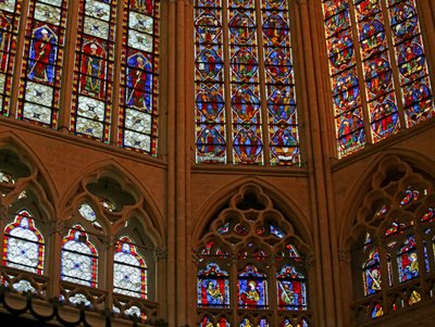 North Side of the East End of the Choir Clerestory by French School